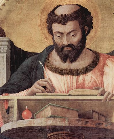 Detail of the St. Luke altarpiece by Andrea Mantegna